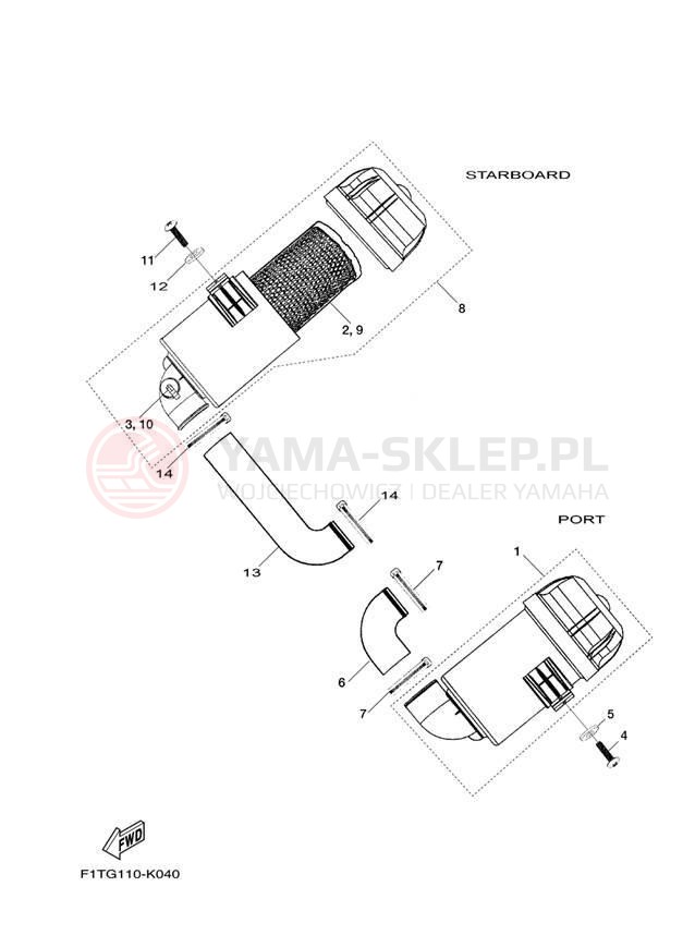 Schemat "Wtrysk paliwa" do Yamaha SX210 LAT1100BM