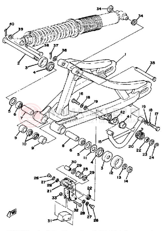 Schemat "wahacz" do Yamaha YZ125G