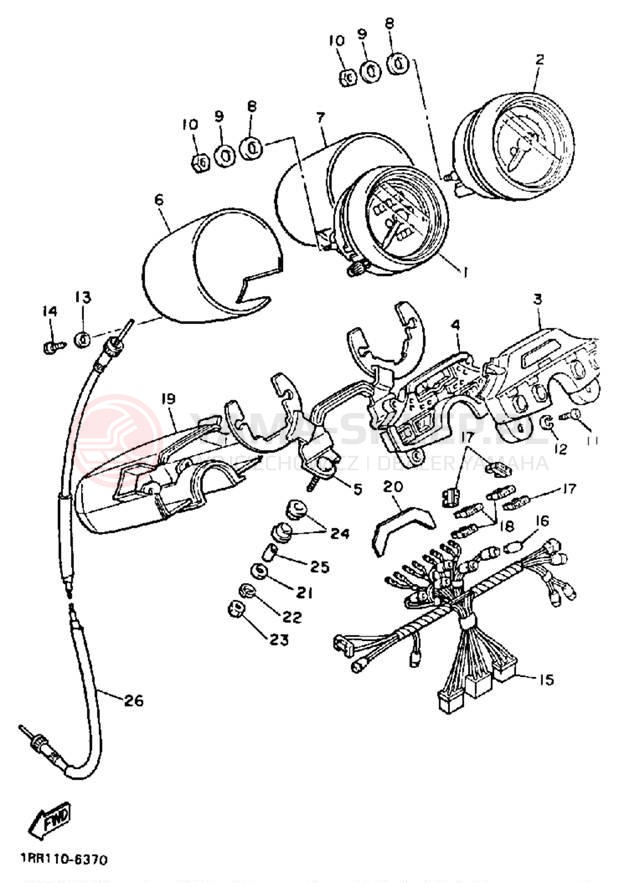 Schemat "licznik" do Yamaha VIRAGO 700 XV700SS/XV700SSC