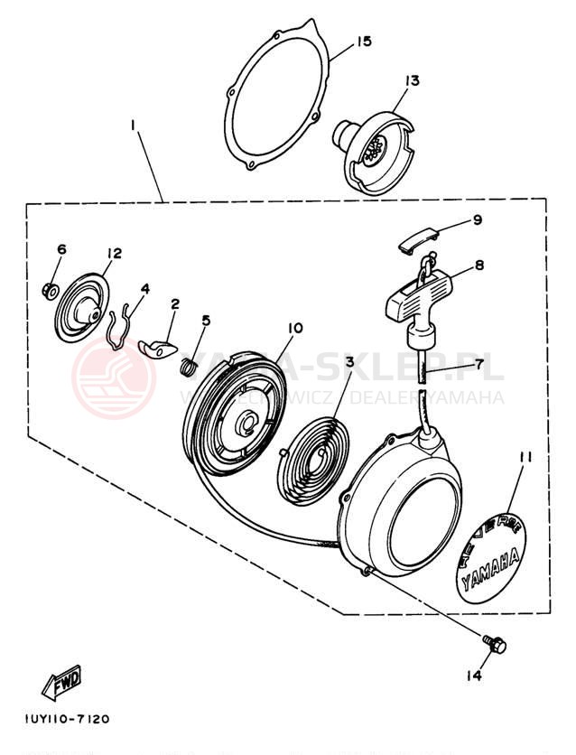 Schemat "rozrusznik" do Yamaha YFM350FWJ_MNH