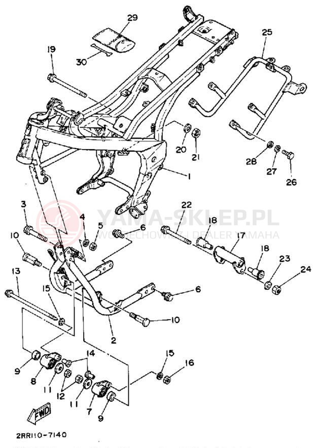 Schemat "rama" do Yamaha YSR50A