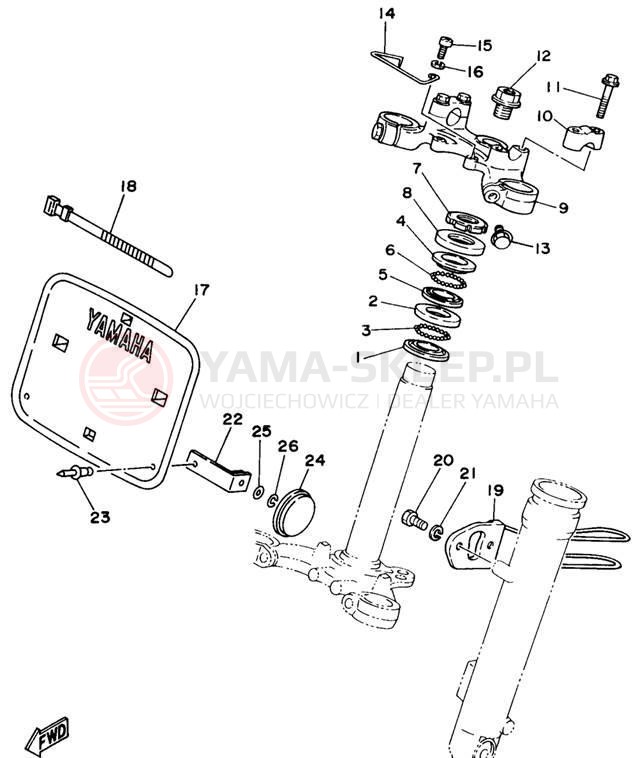 Schemat "Półki zawieszenia" do Yamaha RT100H