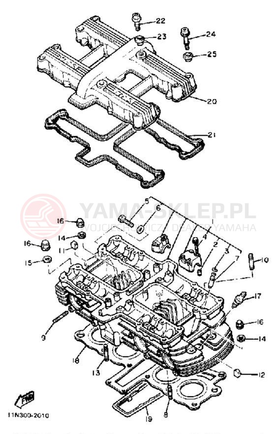 Schemat "głowica" do Yamaha XJ650K