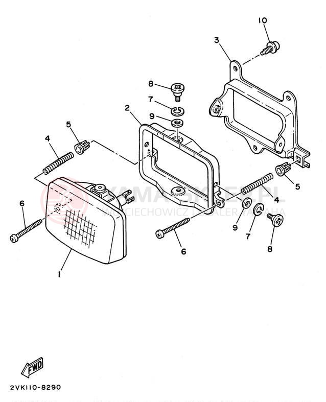 Schemat "Lampa przód" do Yamaha JOG CY50H