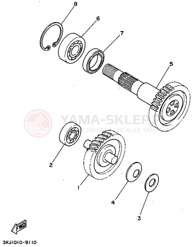 Schemat "Skrzynia biegów " do Yamaha JOG CY50F