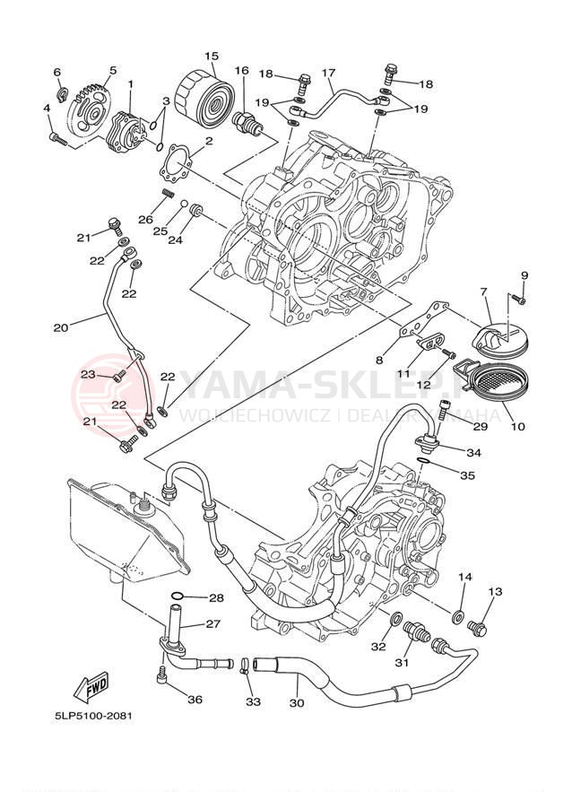 Schemat "Pompa olejowa" do Yamaha 660R RAPTOR YFM660RS