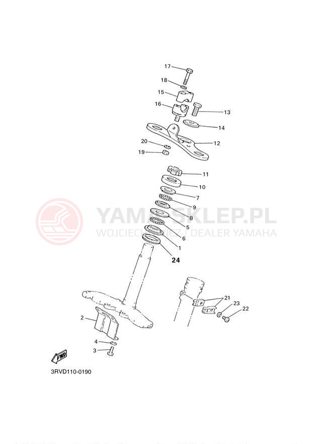 Schemat "Półki zawieszenia" do Yamaha Y-ZINGER PW80M1