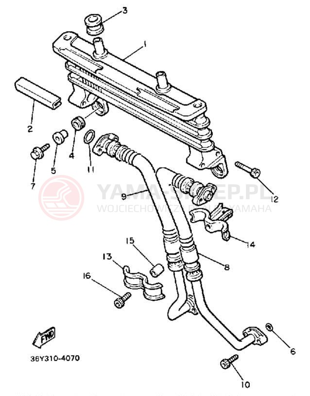 Schemat "Chłodnica oleju" do Yamaha FJ1100NC/FJ1100N