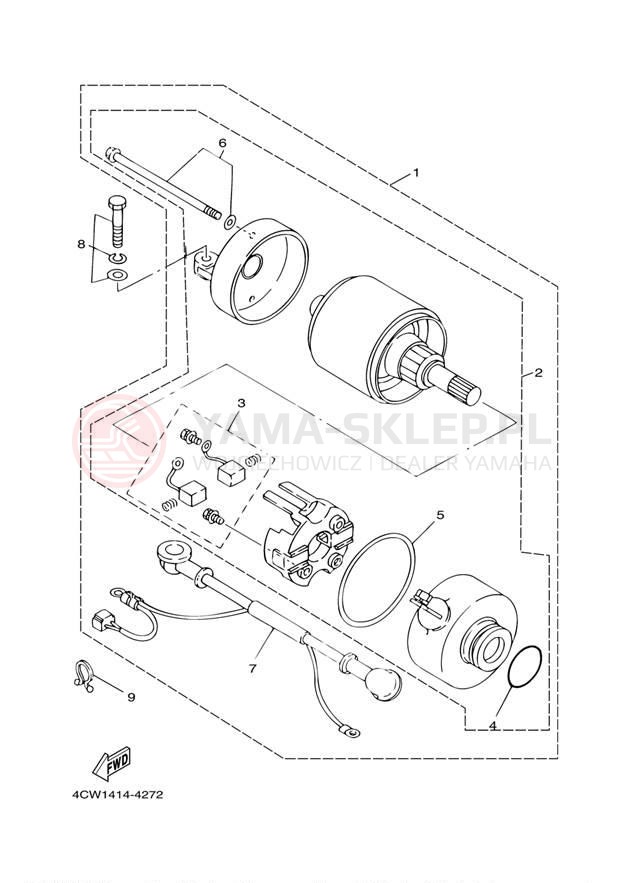 Schemat "rozrusznik" do Yamaha VINO 125 YJ125W