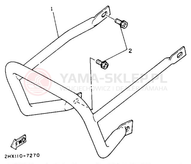 Schemat "osłona / stelaż" do Yamaha CHAMP YFM100U