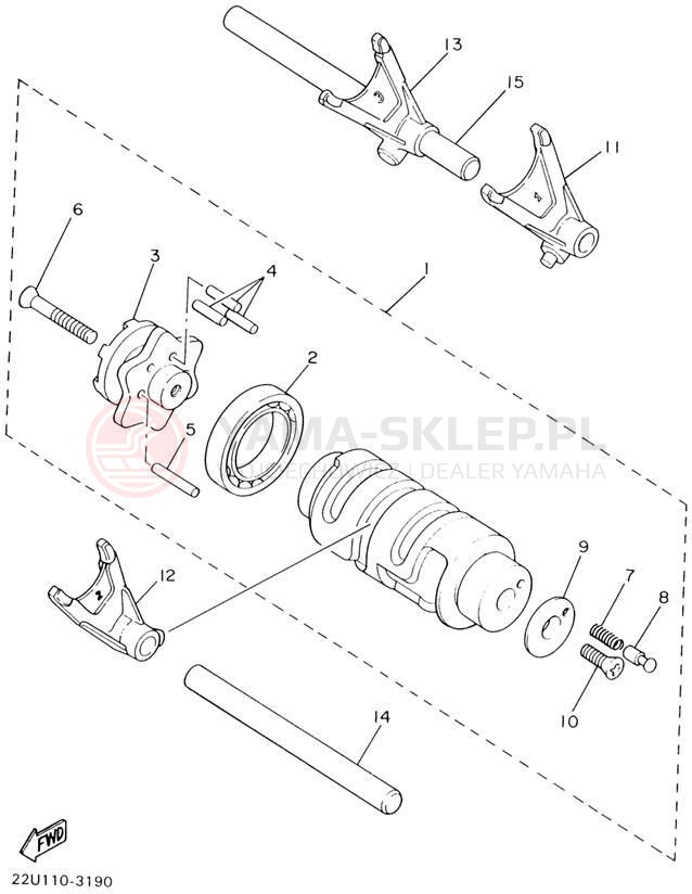 Schemat "Wodziki, automat" do Yamaha V-STAR CUSTOM XVS650NC/XVS650N