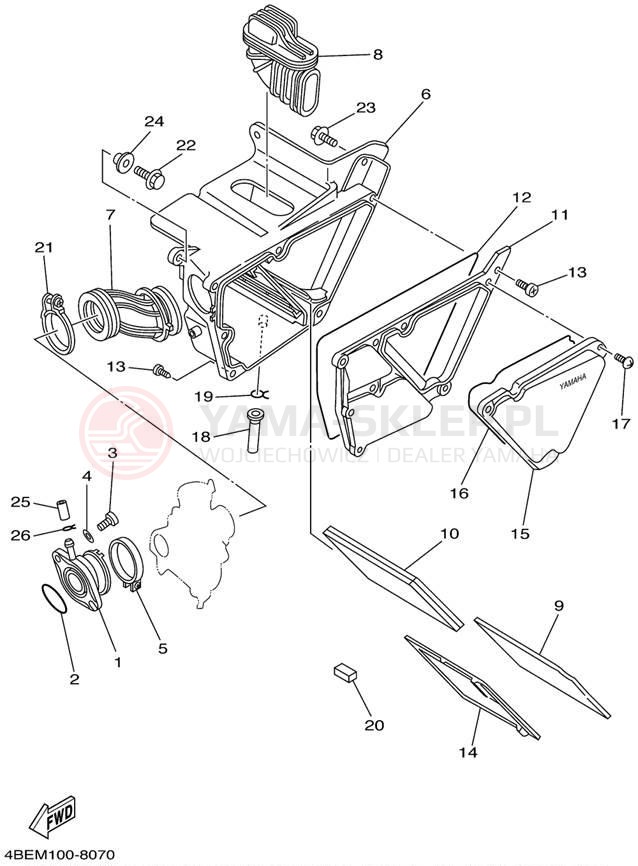 Schemat "Wtrysk paliwa" do Yamaha XT225 XT225N/XT225NC
