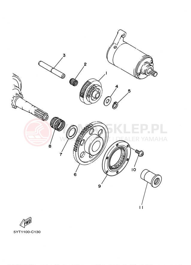 Schemat "rozrusznik" do Yamaha RAPTOR 350 YFM350S
