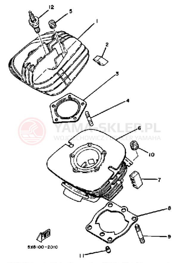 Schemat "cylinder" do Yamaha IT175K