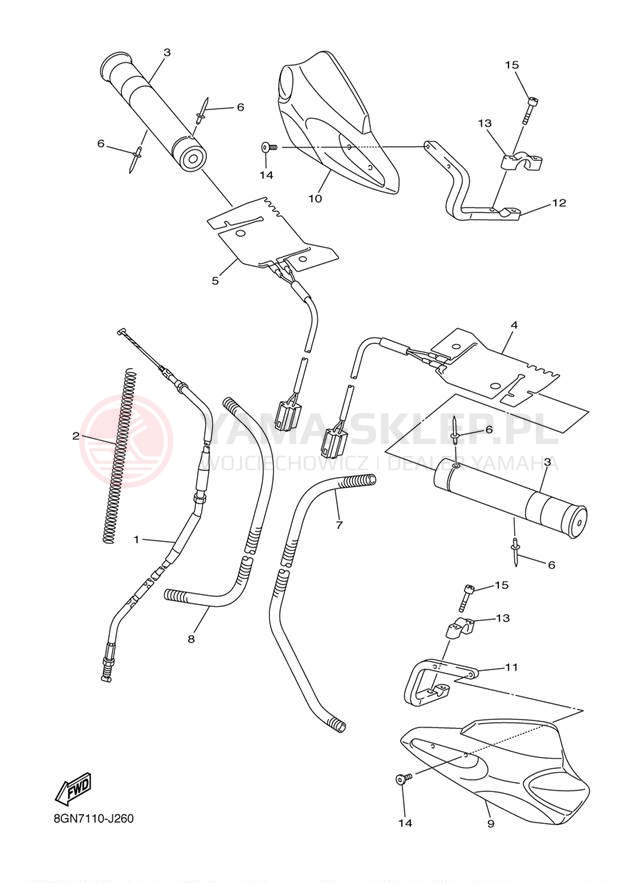 Schemat "Układ chlodzenia" do Yamaha PHAZER RTX PZ50RTDW