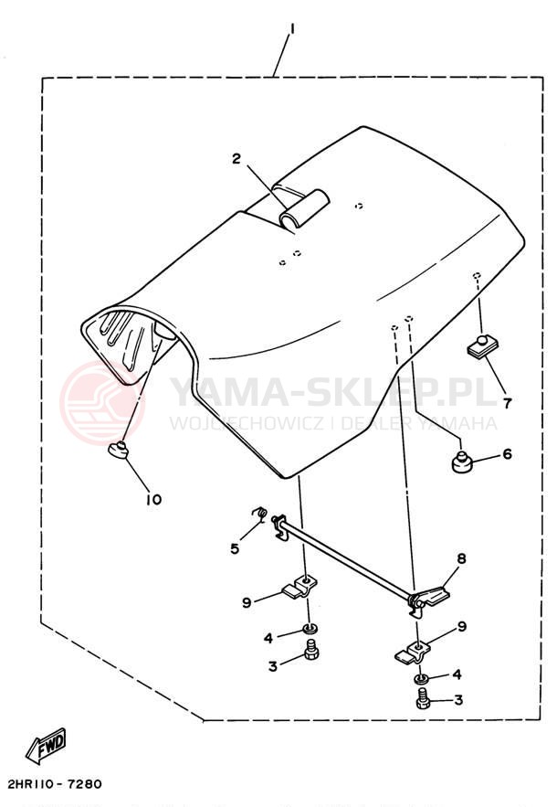 Schemat "siedzenie" do Yamaha BIG BEAR 4WD YFM350FWF