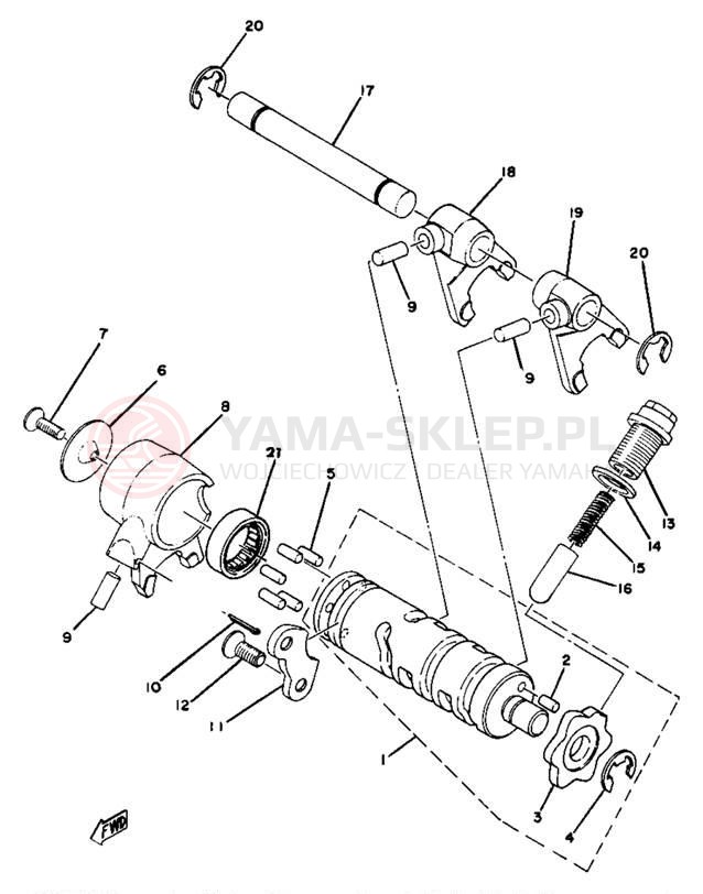 Schemat "Wodziki, automat" do Yamaha YZ80D