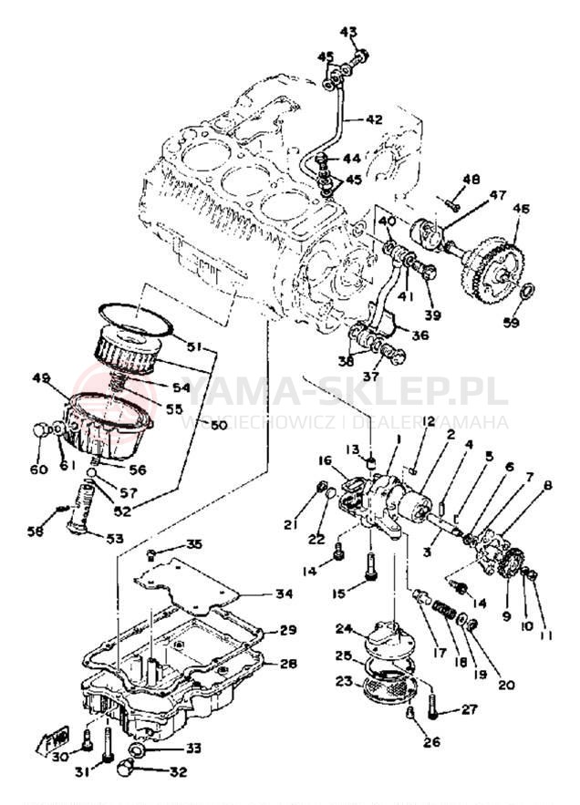 Schemat "Pompa olejowa - filtr oleju" do Yamaha XS750E_227