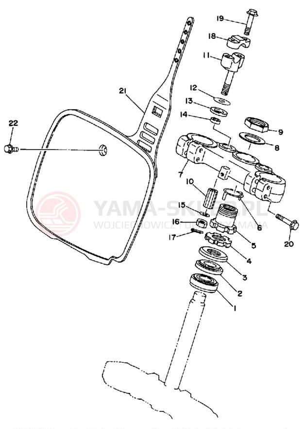 Schemat "Półki zawieszenia" do Yamaha WR500ZD