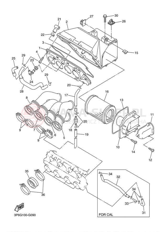 Schemat "Wtrysk paliwa" do Yamaha FJR 1300A FJR13AYB/FJR13AYCB