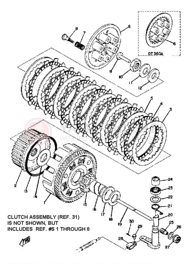 Schemat "sprzęgło" do Yamaha DT360A/DT250A