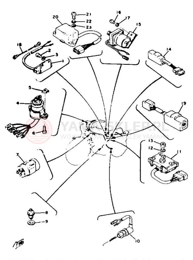 Schemat "układ elektryczny" do Yamaha XS650D