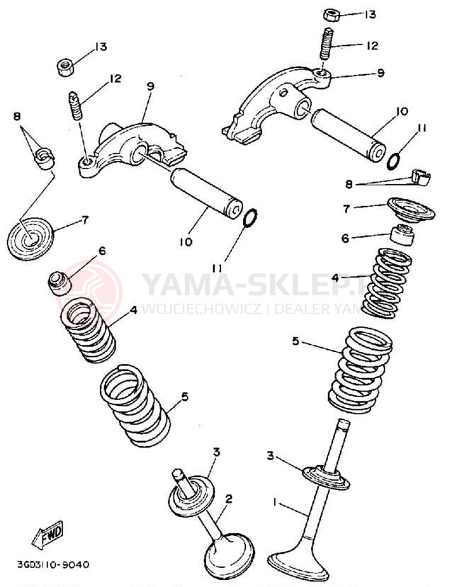 Schemat "zawory" do Yamaha WARRIOR YFM350XD_M