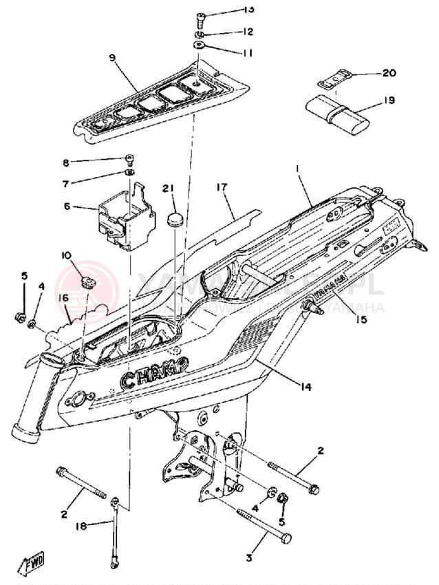 Schemat "rama" do Yamaha LB80_3D