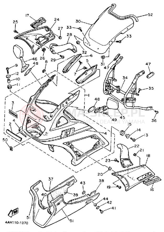Schemat "elementy nadwozia" do Yamaha FJ1200AEC/FJ1200AE