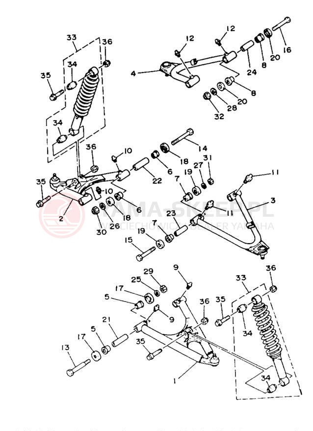 Schemat "Koło przód" do Yamaha WARRIOR YFM350XB_M
