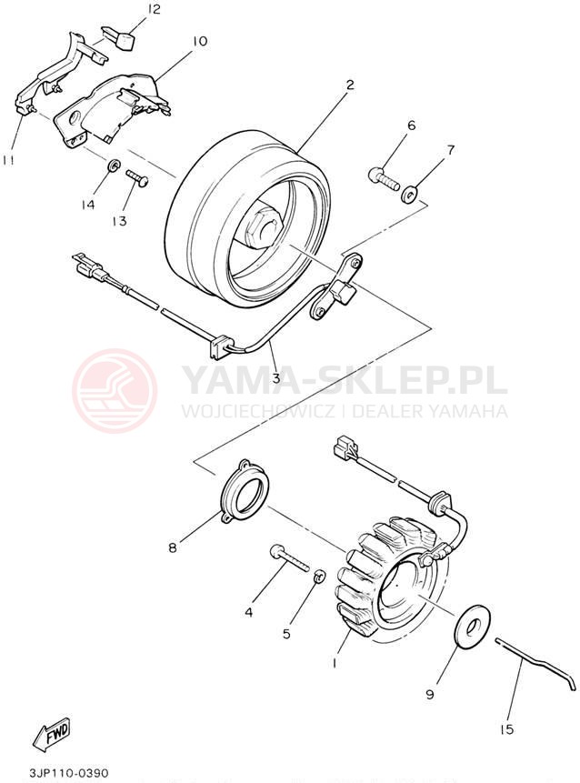 Schemat "prądnica" do Yamaha V-MAX VMX1200M/VMX1200MC