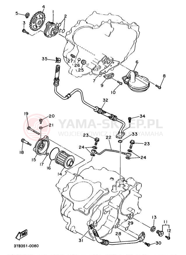 Schemat "Pompa olejowa" do Yamaha XT600EBC/XT600EB