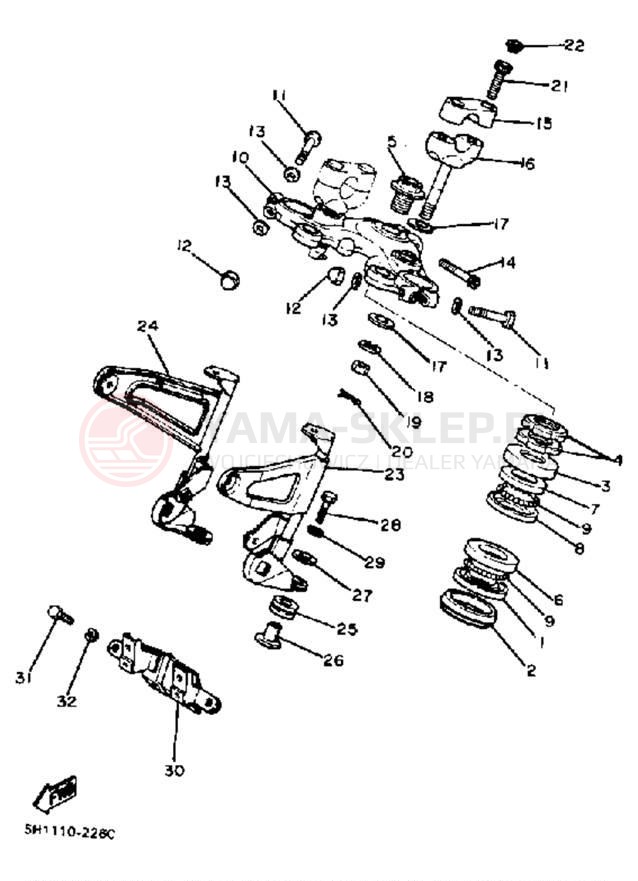 Schemat "Półki zawieszenia" do Yamaha XV920RJ