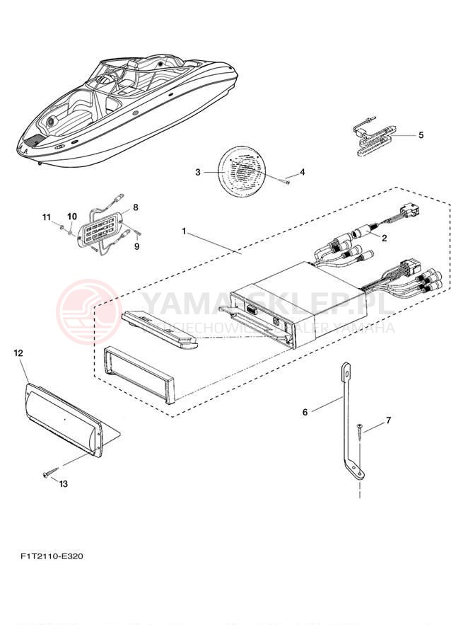 Schemat "Nagłośnienie - wyp. dodatkowe" do Yamaha SX210 FRT1100BG/FRT1100CG