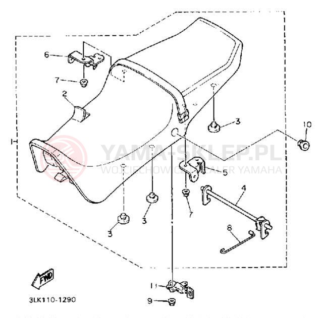 Schemat "siedzenie" do Yamaha FZR1000EC/FZR1000E