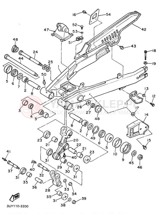 Schemat "wahacz" do Yamaha XT600EEC/XT600EE