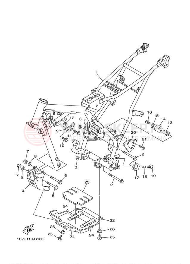 Schemat "rama" do Yamaha TTR125L TTR125LX