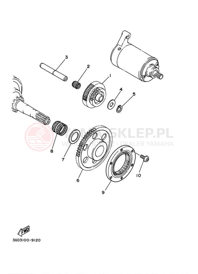 Schemat "rozrusznik" do Yamaha WARRIOR YFM350XM/YFM350XMC