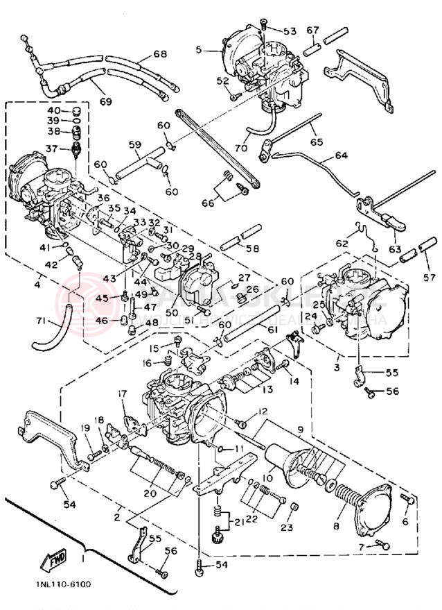 Schemat "Gaźnik" do Yamaha XVZ13DT/XVZ13DTC