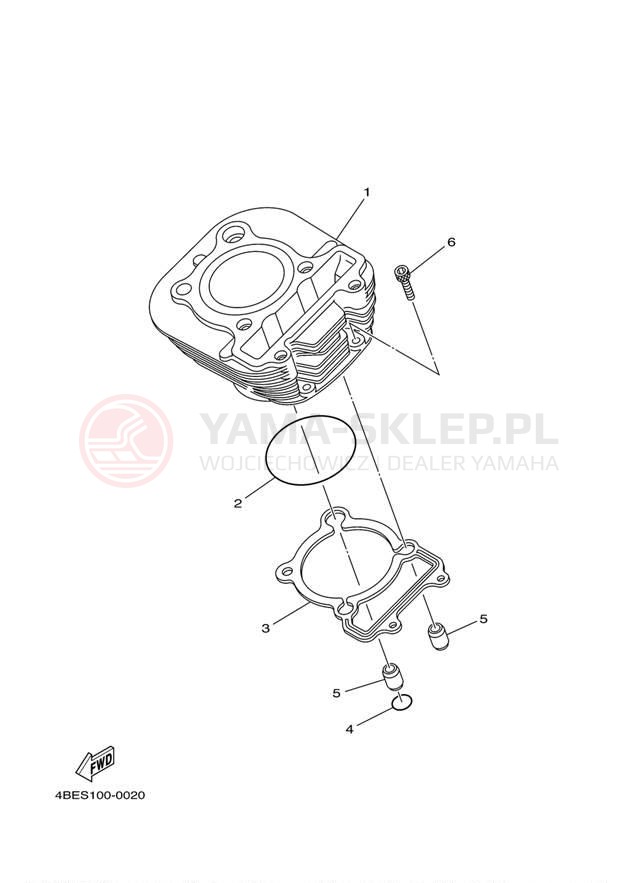 Schemat "cylinder" do Yamaha SEROW XT225MC/XT225M
