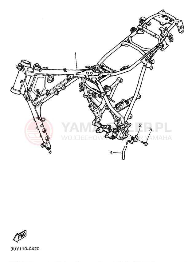 Schemat "rama" do Yamaha XT600ED/XT600EDC