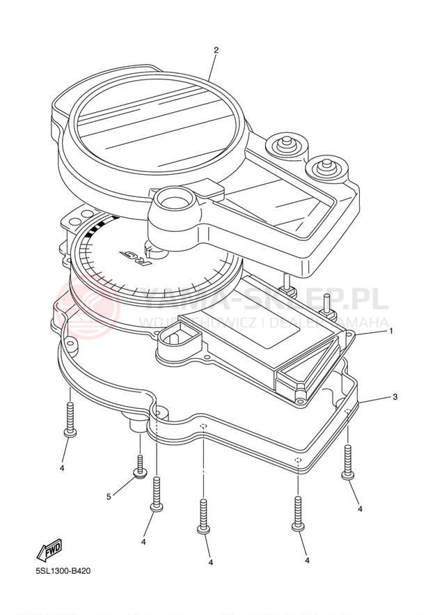 Schemat "licznik" do Yamaha R6S YZFR6SV/YZFR6SVC