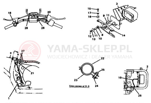 Schemat "Oświetlenie tył" do Yamaha BLASTER YFS200J_MN