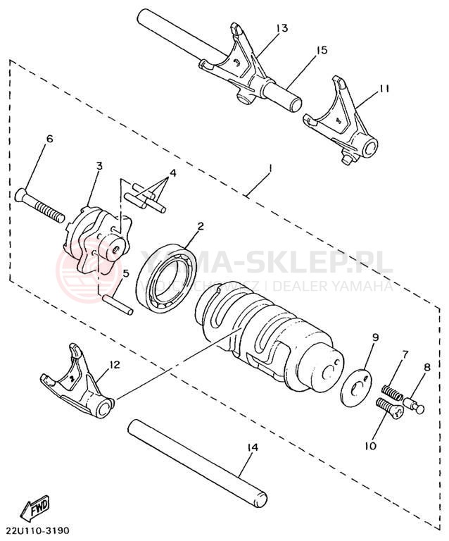 Schemat "Wodziki, automat" do Yamaha V-STAR CUSTOM XVS650L/XVS650LC
