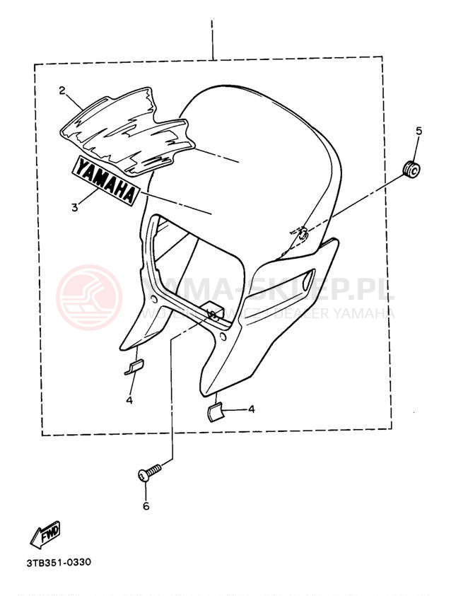 Schemat "elementy nadwozia" do Yamaha XT600EAC/XT600EA
