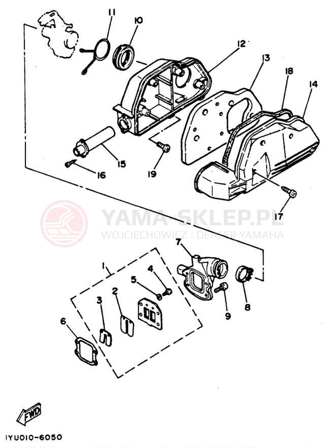 Schemat "Filtr powietrza" do Yamaha RAZZ SH50E