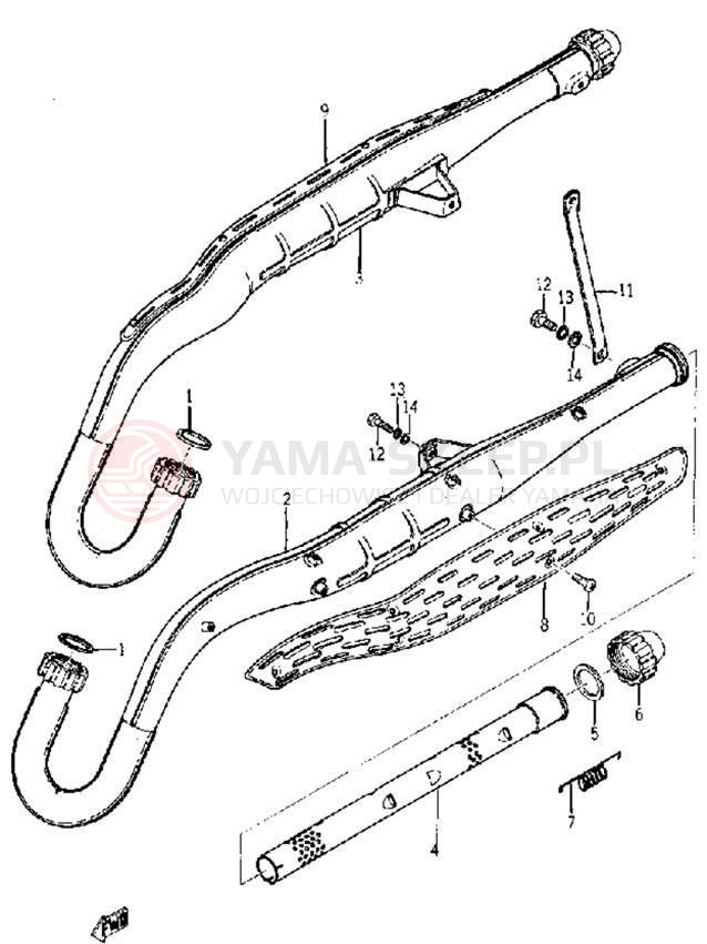 Schemat "tłumik" do Yamaha YDS5/YM2C
