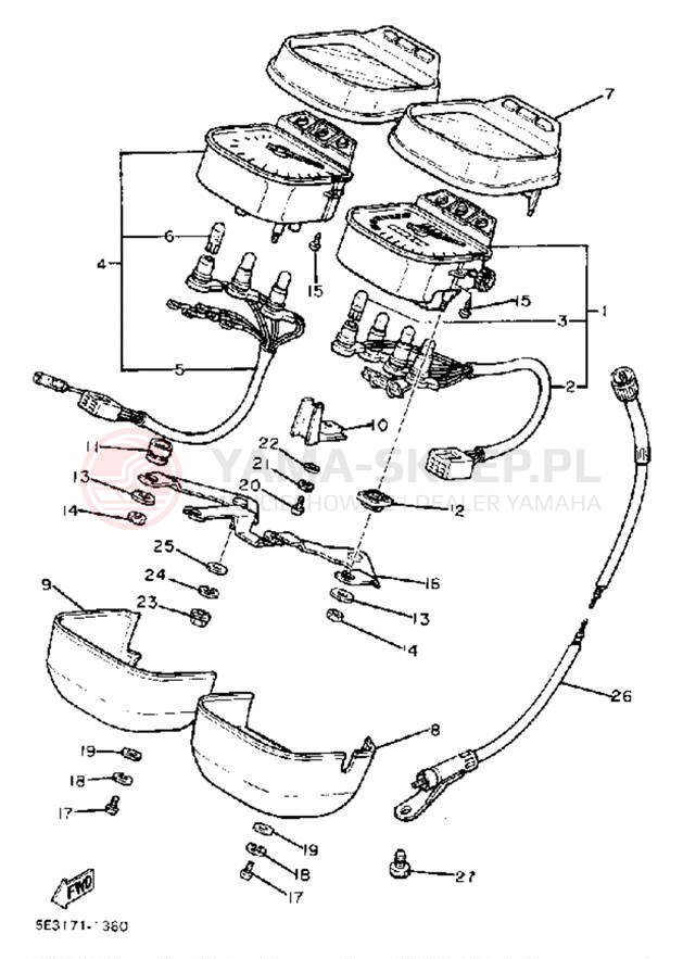 Schemat "licznik" do Yamaha VIRAGO 750 XV750J