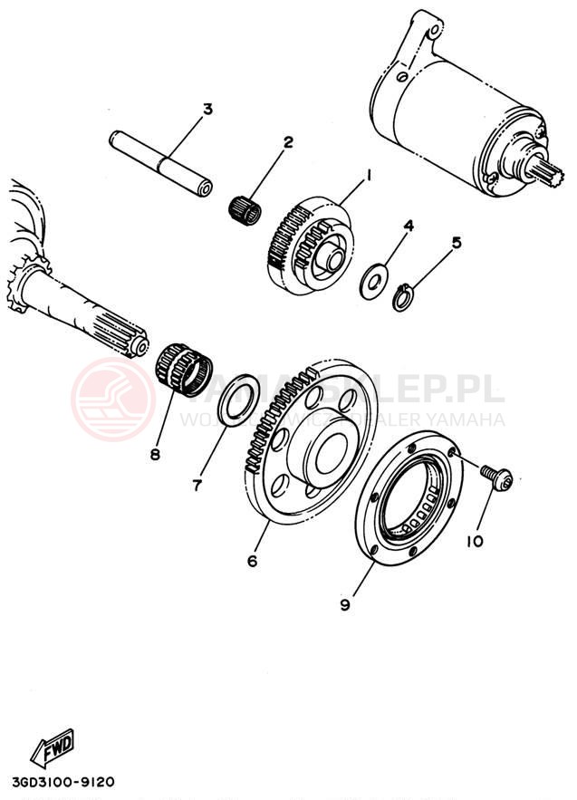Schemat "rozrusznik" do Yamaha WARRIOR YFM350XG_M