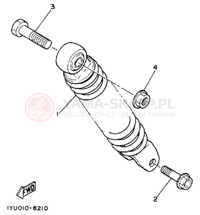 Schemat "zawieszenie tył" do Yamaha SH50EMT/SH50T